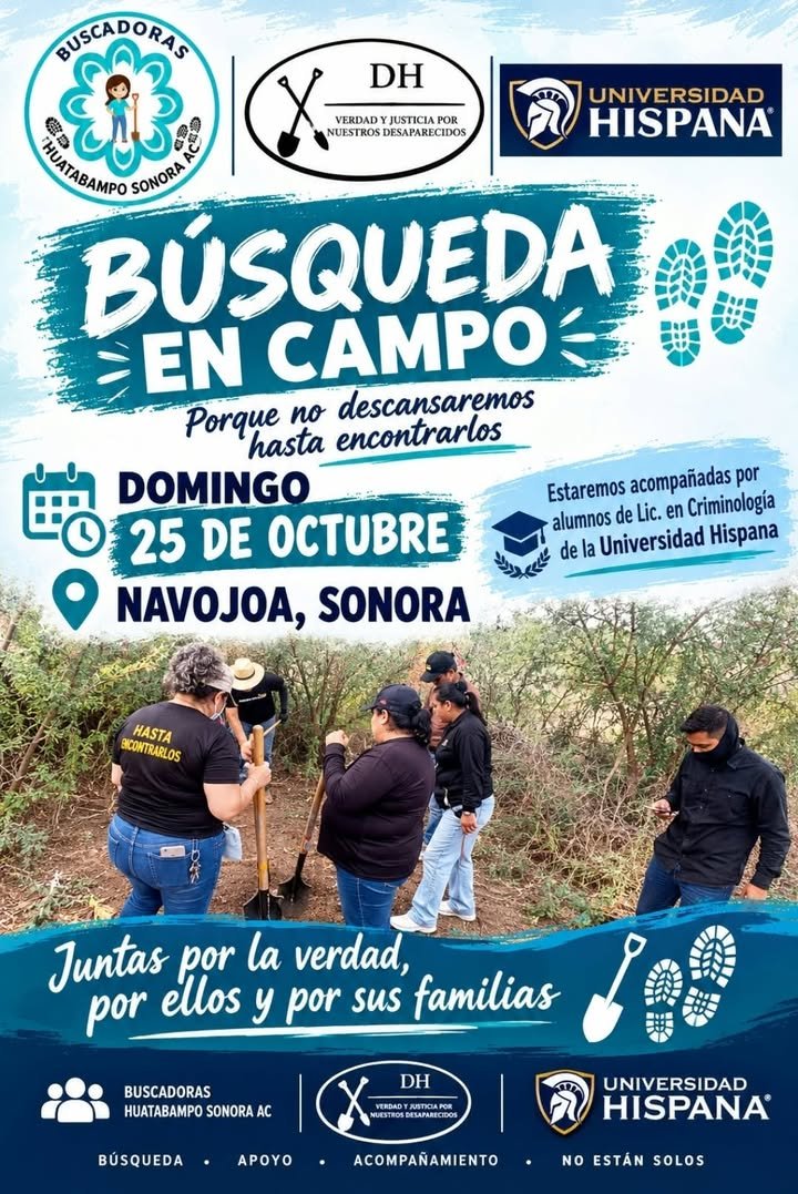 Buscadoras realizarán jornada de rastreo en Navojoa